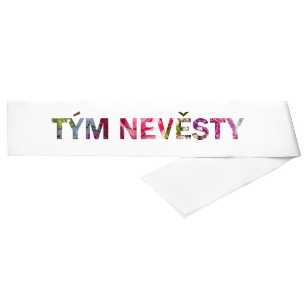 Šerpa s potiskem Šerpa Květinový Tým nevěsty