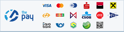 ThePay – Platba kartou, Platba24, MojePlatba, eKonto, mPeníze, MONETA, ČSOB, Fio Banka, Equa Bank, superCASH, Sberbank, QR platba