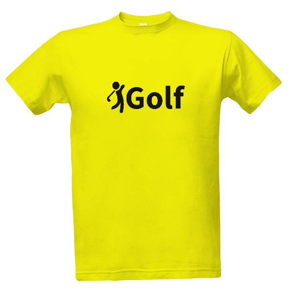 Tričko s potiskem Golf nápis - panáček