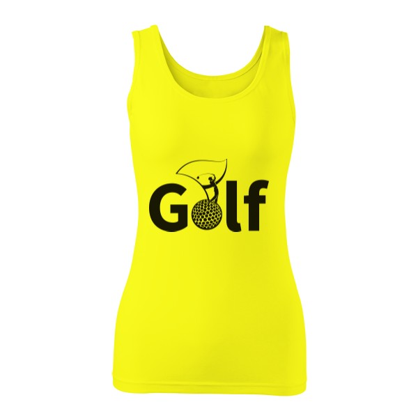 Tričko s potiskem Golf nápis - praporek