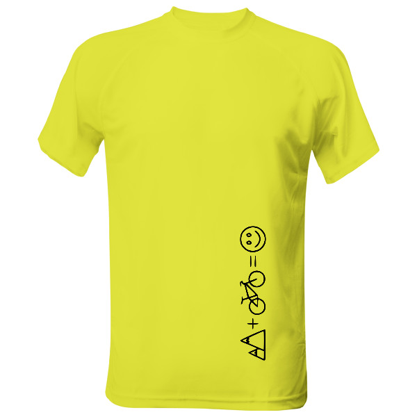 Pánské funkční tričko s potiskem Hory + kolo = radost - funkční