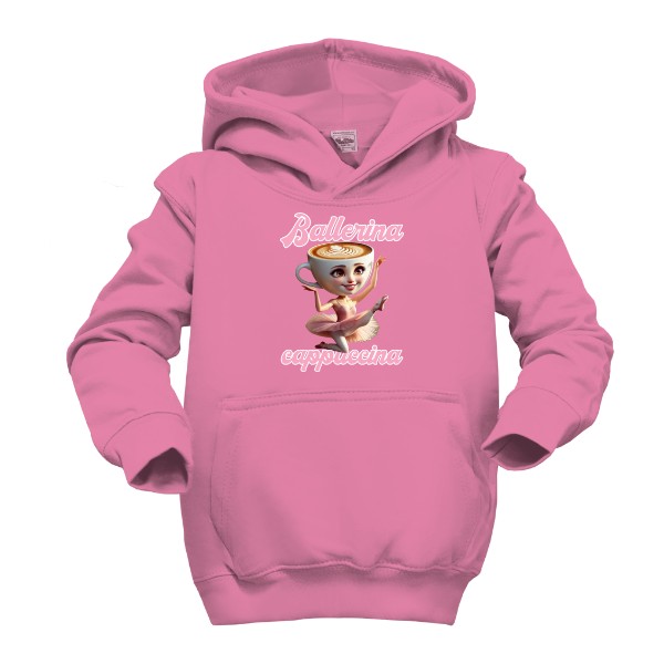 Dětská mikina s kapucí s potiskem Ballerina cappuccina