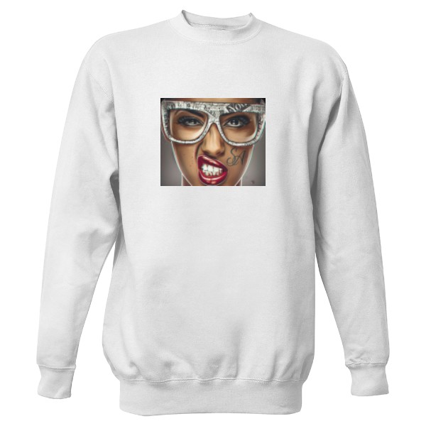 Mikina bez kapucne Unisex s potlačou Mikina Shock