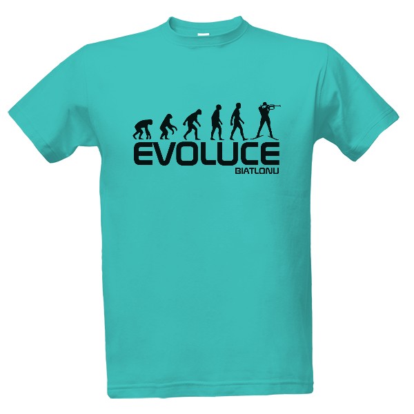 Tričko s potiskem Evoluce biatlonu