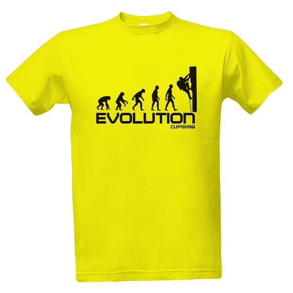 Tričko s potlačou Evoluce - climbing
