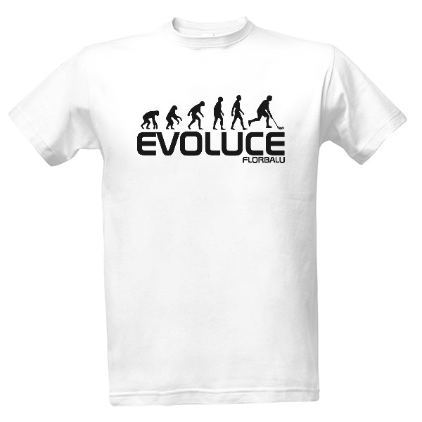 Tričko s potlačou Evoluce florbalu