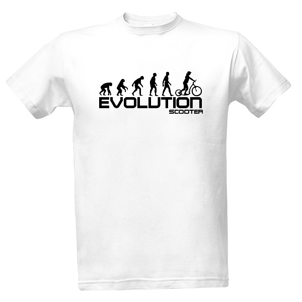 Tričko s potiskem Evoluce koloběžky