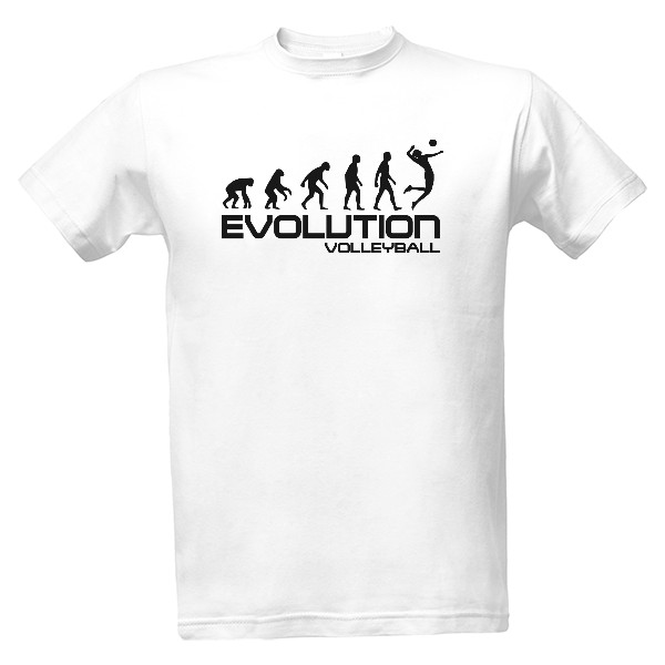 Tričko s potlačou Evoluce volejbalu