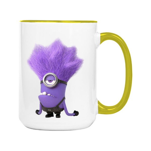 Hrnek velký barevný s potiskem Fialoví Mimoni