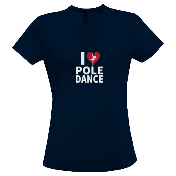 Tričko s potlačou I love POLEDANCE