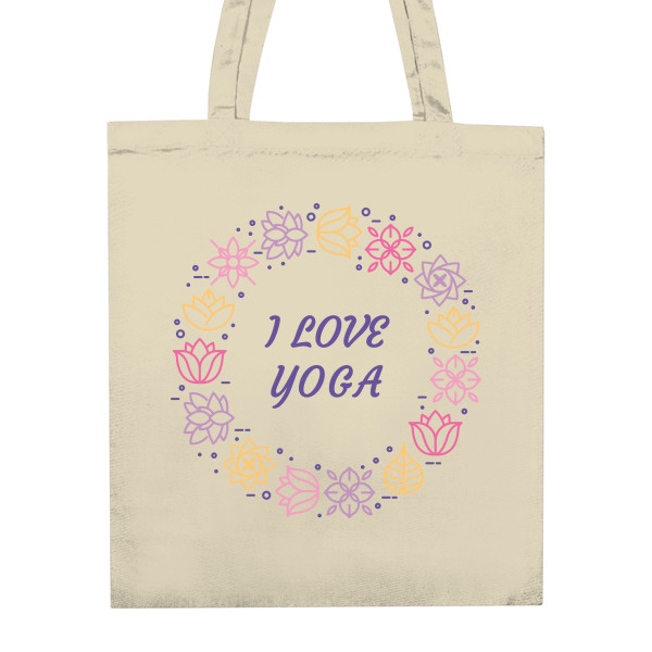 Nákupní taška unisex s potlačou I love yoga