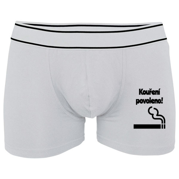 Boxerky Kariban s potlačou Kouření povoleno