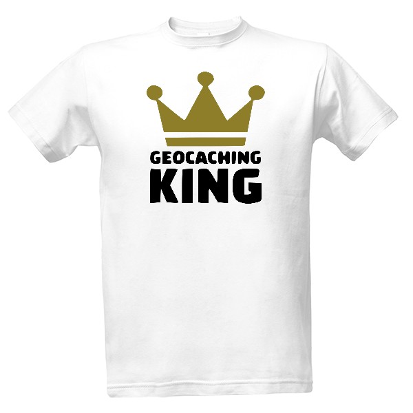 Tričko s potiskem Král geocachingu