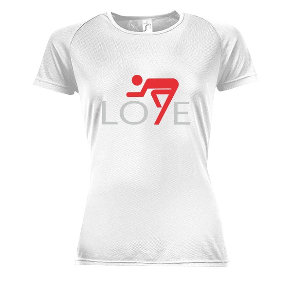 Dámske funčné tričko s potlačou Love cycling