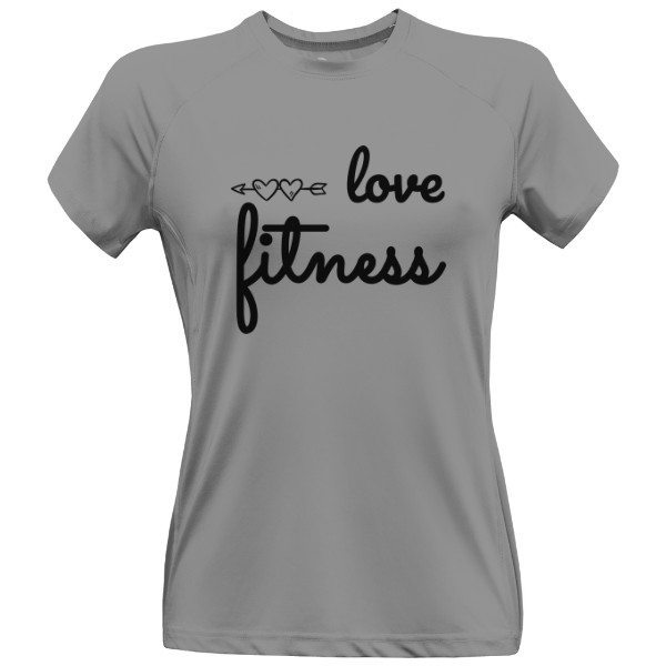 Dámske funčné tričko Premium s potlačou Love fitness