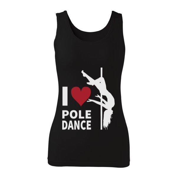 Tričko s potiskem I love poledance tanečnice