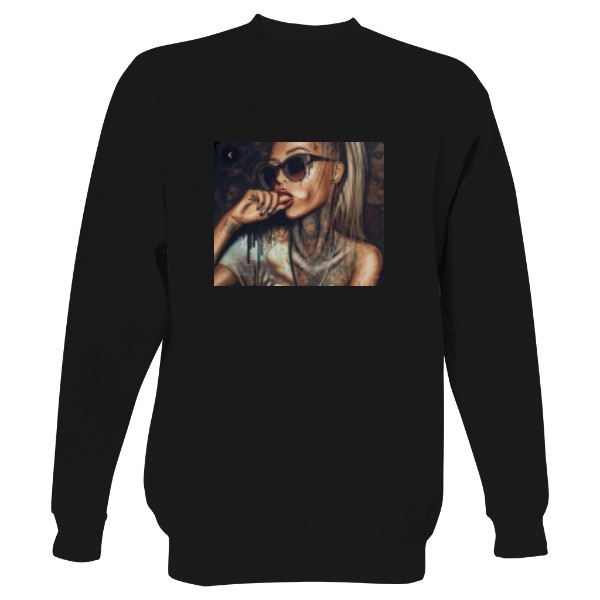 Mikina bez kapucne Unisex s potlačou Stylová mikina