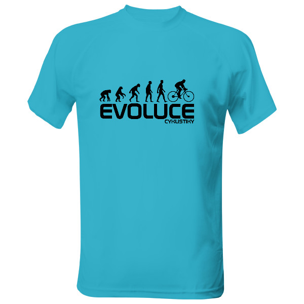 Pánske funčné tričko s potlačou Evoluce cyklistiky - funkční