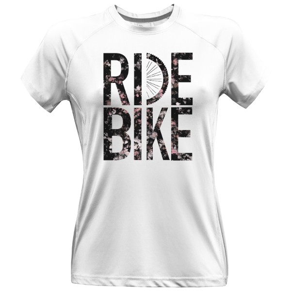 Dámske funčné tričko Premium s potlačou Ride bike pink