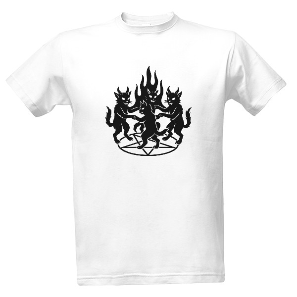 Tričko s potiskem Satanic Cat