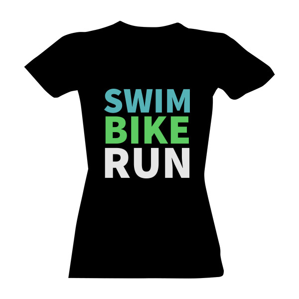 Tričko s potlačou Swim Bike Run